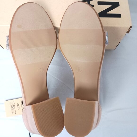 Madden NYC Block Heel Sandals Sz 10 NIB Rhinestone Strap Dressy Party Shoes - Picture 5 of 9